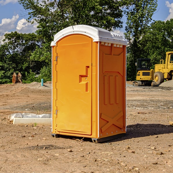 what is the cost difference between standard and deluxe portable restroom rentals in New Douglas